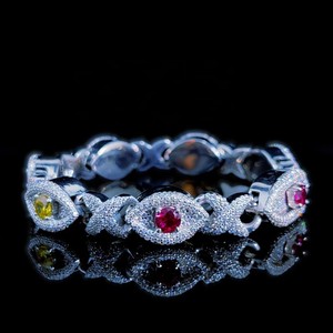 Testeur de diamants 14k White Gold Pass Glacé GRA Certifié 2mm-6.5mm VVS Moissanite Diamond Hot Selling Bracelet pour homme - Product Image 4