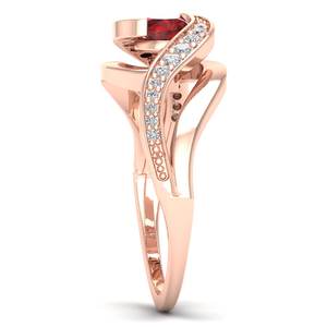 Anillos de Compromiso y Promesa de Plata de Ley 925 con Moissanita y Granate, Precio al por Mayor de REYES, Joyería Fina para Mujer - Product Image 3