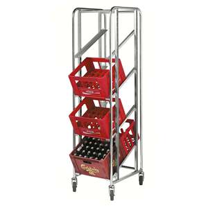 Electro-Galvanized Hand <b>Trolley</b> KM165DKB Bin <b>Trolleys</b> & Dollies Portable Container Dolly for Easy Movement - Product Image 1