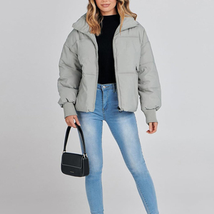 Hot Sale <b>Women's</b> Quilted Bubble Jacket Stylish Padded Winter Coat for <b>Women</b> Durable Down <b>Parka</b> for Extreme Weather Warmth - Product Image 2