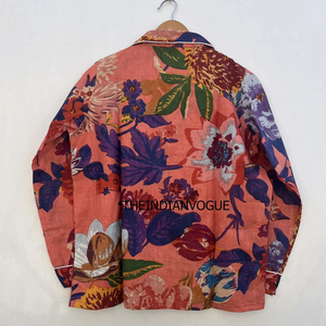 การออกแบบระดับพรีเมียมคุณภาพส่งออกผ้าฝ้ายแท้บล็อกพิมพ์ชุด Co ord สําหรับสวมใส่เลานจ์มีจําหน่ายในราคาขายส่งจํานวนมาก - Product Image 1