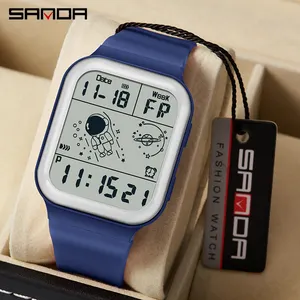 SANDA – montre-bracelet numérique led de luxe pour hommes, horloge électronique, prix, 6052