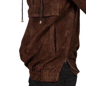 Custom Heavyweight Half Zip Hoodie Men's Vintage Premium Slim Fit Breathable Eco-Friendly Drawstring <b>Suede</b> Zipper <b>Jacket</b> - Product Image 6
