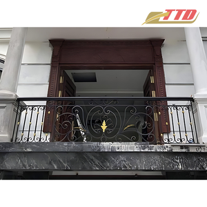 Rampe moderne en fer forgé pour balcon extérieur Motifs géométriques fabriqués à 100% d'ingrédients vietnamiens Fabrication vietnamienne - Product Image 2