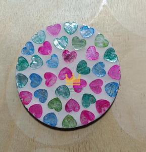 Dessous de verre tissés à la main avec incrustation de MOP Décoration et accessoires VietnamTable Prix bon marché - Product Image 1