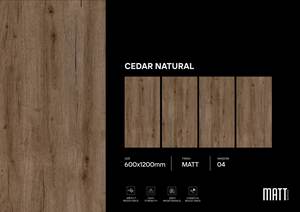 Carreaux modernes en porcelaine finition mate 600x1200 | Sol mural grand format Surface antidérapante élégante Qualité d'exportation - Product Image 4