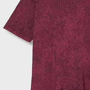 T-shirt à manches courtes délavé à l'acide avec logo personnalisé pour hommes en gros - Product Image 3