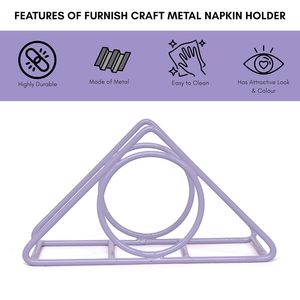 ที่ใส่ผ้าเช็ดปากโลหะเคลือบผิวเรียบหรูพร้อมดีไซน์ทรงสามเหลี่ยมเรียบง่ายเหมาะสำหรับกระดาษเช็ดปากบนโต๊ะและชั้นวางในครัว - Product Image 5