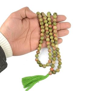 Calidad de estrella en Soha ágata piedra Natural labradorita verde 108 cuentas Jap Mala para Yoga joyería espiritual y meditación curativa - Product Image 5