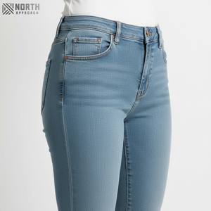 Prix de gros décontracté couleur claire bloc Slim Fit Denim pantalon pour femmes 2025 haute qualité personnalisé Slim Fit Denim jean pour les femmes - Product Image 6