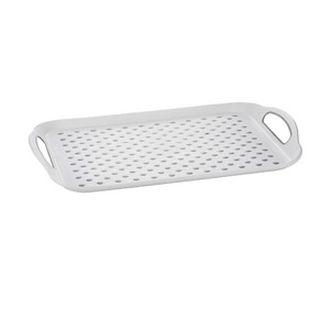 Petit plateau de service polyvalent en plastique souple avec surface antidérapante et poignées faciles à saisir pour la cuisine et la salle à manger - Product Image 1