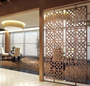 Séparateur de pièce cloison en bois avec travail sculpté antique pour séparer les grandes pièces tout en ajoutant de l'élégance intérieure - Product Image 1