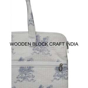 Sac pour ordinateur portable en coton 100 % matelassé à motifs imprimés multicolores, housse pour tablette iPad matelassée florale, étui rembourré en coton pour Macbook - Product Image 3