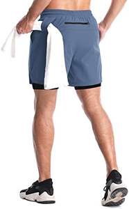 Pantalones cortos de entrenamiento de gimnasio de algodón 100% para hombre, de secado rápido y transpirables con cintura elástica para correr y trajes informales - Product Image 2