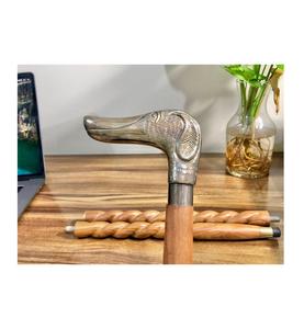 Canne de marche en bois avec poignée en laiton artisanal, canne de qualité supérieure pour les personnes âgées, soutien de l'équilibre, utilisation à domicile et en voyage - Product Image 3