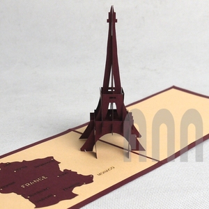 <strong>Eiffel</strong> <strong>Tower</strong> Pop-Up Greeting Card <strong>Paper</strong> Carving Building Souvenir for Birthday or New Year Sweet Birthday Gift - Product Image 6