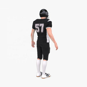 Uniforme de football américain pour hommes avec logo personnalisé, respirant, léger, polyester/coton 120g, ensemble - Product Image 2
