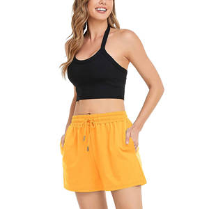 กางเกงขาสั้นผ้าฝ้ายระบายอากาศสำหรับผู้หญิงกางเกงขาสั้นน้ำหนักเบาสำหรับสวมใส่กลางแจ้งและออกกำลังกาย - Product Image 3