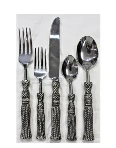 Thiết kế dao kéo Set với màu bạc trang trí xử lý đồ ăn tốt nhất Thiết lập dao kéo cho thực phẩm Máy chủ bảng Ware item