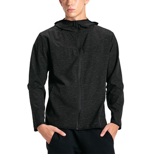 Chaqueta cortavientos en blanco para hombre, chaqueta cortavientos con capucha personalizada - Product Image 1