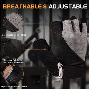 High Quality Gel Padded Weightlifting Gym Workout Gloves Custom <b>Gymnastic</b> Training Weight Lifting Gloves - Product Image 2