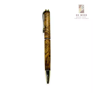 Hhpen CIT-425ชงกาแฟธรรมชาติทำด้วยมือปากกาลูกลื่นไม้สีฟ้า/ดำ/แดงหมึกเขียนความกว้าง0.7มมของขวัญธุรกิจที่สง่างาม - Product Image 1