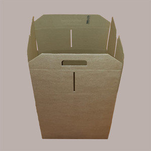 10 pièces lisse marron carton boîte-cadeau de noël matériaux recyclés porte-panettone bouteille valise moyenne 330x250H350mm - Product Image 5