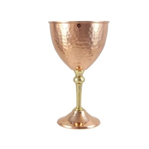 Copa de vino tinto chapada en cobre con tallo largo y diseño de grabado Cristalería de alta calidad para Bar Restaurante o uso doméstico - Product Image 6