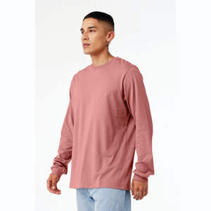 Airlume – T-Shirt à manches longues en Jersey de coton peigné et à anneau, simple, Mauve classique, col ras du cou, unisexe, 100% oz, 4.2 - Product Image 2
