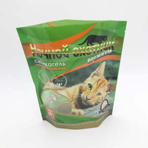 Emballage pour nourriture pour chats, sachet refermable mat debout avec encoche de déchirure et fenêtre - Taille personnalisée OEM, fabricant vietnamien - Product Image 2