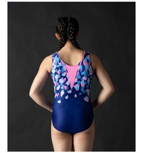 Venta al por mayor nuevo estilo de danza artística barato estampado leotardo gimnasia leotardos para niño - Product Image 2