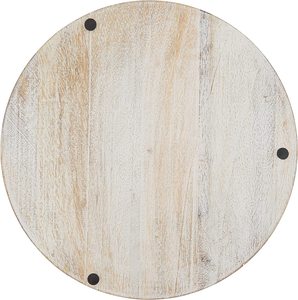Assiettes de chargeur en bois de mangue vente chaude assiette naturelle plateau rond en bois de haute qualité pour servir style élégant couleur blanche de lavage - Product Image 3