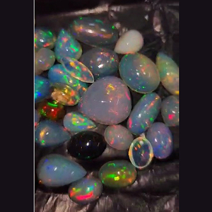 32 pièces d'opale éthiopienne naturelle 10mm à 20mm ovale poire Cabochon 133 Cts Lot Iroc ventes qualité opale pierre précieuse cabine US $333 pour tous - Product Image 3