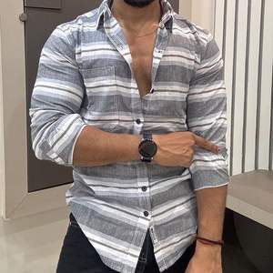 100% Cotton Satin Casual Breathable <b>Shirt</b> for Men's Highest Quality Quick Dry with Horn Button Closure <b>Cheap</b> Price Wholesale - Product Image 5