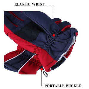 ถุงมือสกี/สโนว์บอร์ด แบบเต็มนิ้ว กันน้ำ สำหรับผู้ชาย ผู้หญิง และทุกเพศ บุด้วยผ้าฟลีซ หน้าจอสัมผัสได้ คุณภาพทนทาน อุ่นสบาย ปิดด้วยแถบตีนตุ๊กแก - Product Image 4