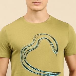 เสื้อยืดคอกลมสำหรับผู้ชายทำจากผ้าฝ้ายแท้พิมพ์ลาย - Product Image 5