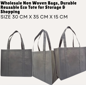 กระเป๋าผ้านอนวูฟเวนทนทานใช้ซ้ำได้เป็นมิตรต่อสิ่งแวดล้อมสำหรับการจัดเก็บและการช้อปปิ้ง - Product Image 2