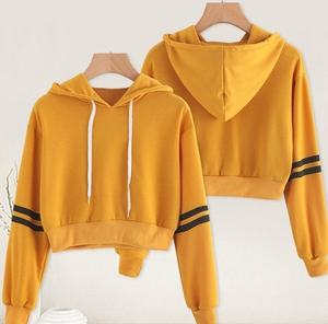 Vente en gros de pulls à capuche personnalisés de style Y2K pour femmes, sweat-shirt à capuche de haute qualité en polaire éponge française, imprimé bouffant brodé, haut court, logo à l'avant - Product Image 2