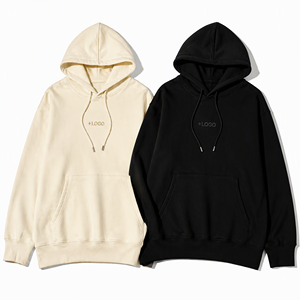 Sweat-shirt à capuche en polaire pour femme, couleur unie, pull avec poche avant, automne - Product Image 1