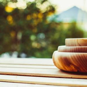 Petit bol en bois massif 58*33mm bricolage décoration de la maison créatif enfants peinture jouets petit bol en bois pour artisanat - Product Image 1