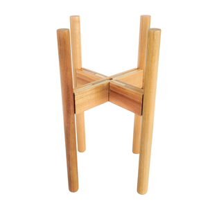 Support de plante en bois sur mesure de qualité supérieure pour une utilisation intérieure et extérieure 100 et support de plante en bois naturel avec conception naturelle - Product Image 1