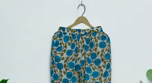 ชุดนอนผ้าฝ้ายพิมพ์ลายดอกไม้สีฟ้าทำมือชุดเดรสผ้าเครปแบบลำลองกระดุมสั้นผ้าคอตตอนเนื้อนุ่มของขวัญสำหรับสินค้าจำนวนมาก - Product Image 4