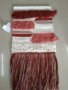 Precio de fábrica directo en la venta caliente bohemio/bohemio tejido a mano de algodón y lana gris colgante de pared diseño Art Deco con formato de cuerda - Product Image 2