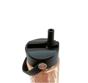 Botella de agua de metal de cobre martillado TAPA DE sorbedor portátil Ayurveda Drinkware para beneficios de salud para uso en el hogar y la Oficina al aire libre - Product Image 5