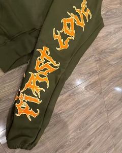 Chándal de retazos de algodón con logotipo personalizado para hombre, pantalones elásticos de manga larga con capucha hechos en fábrica al por mayor, Pantalón deportivo informal de invierno - Product Image 6