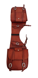 Bolsas de sillín de salto ecuestre de cuero genuino de alta calidad, ropa de equitación occidental mecanizada a mano para caballos - Product Image 3