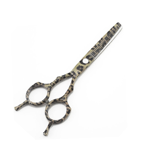 Ciseaux amincissants à lame droite Lames tranchantes enduites de papier Ciseaux amincissants de coiffeur 5.5 "avec repose-doigt double - Product Image 2