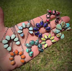 Collier Naja Turquoise fait main en argent sterling pendentif croissant bijoux sud-ouest pour femmes cadeau - Product Image 1