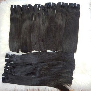 PRECIO DE FÁBRICA HUESO RECTO SUPER DOBLE NATURAL NEGRO CRUDO SOLO DONANTE PARA HACER PELUCAS EXTENSIÓN DE CABELLO HUMANO VIETNAMÉS - Product Image 2