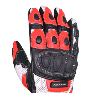 Gants de moto courts en cuir de vachette de qualité supérieure avec protections, imperméables et respirants, unisexes, marque Keven - Product Image 4